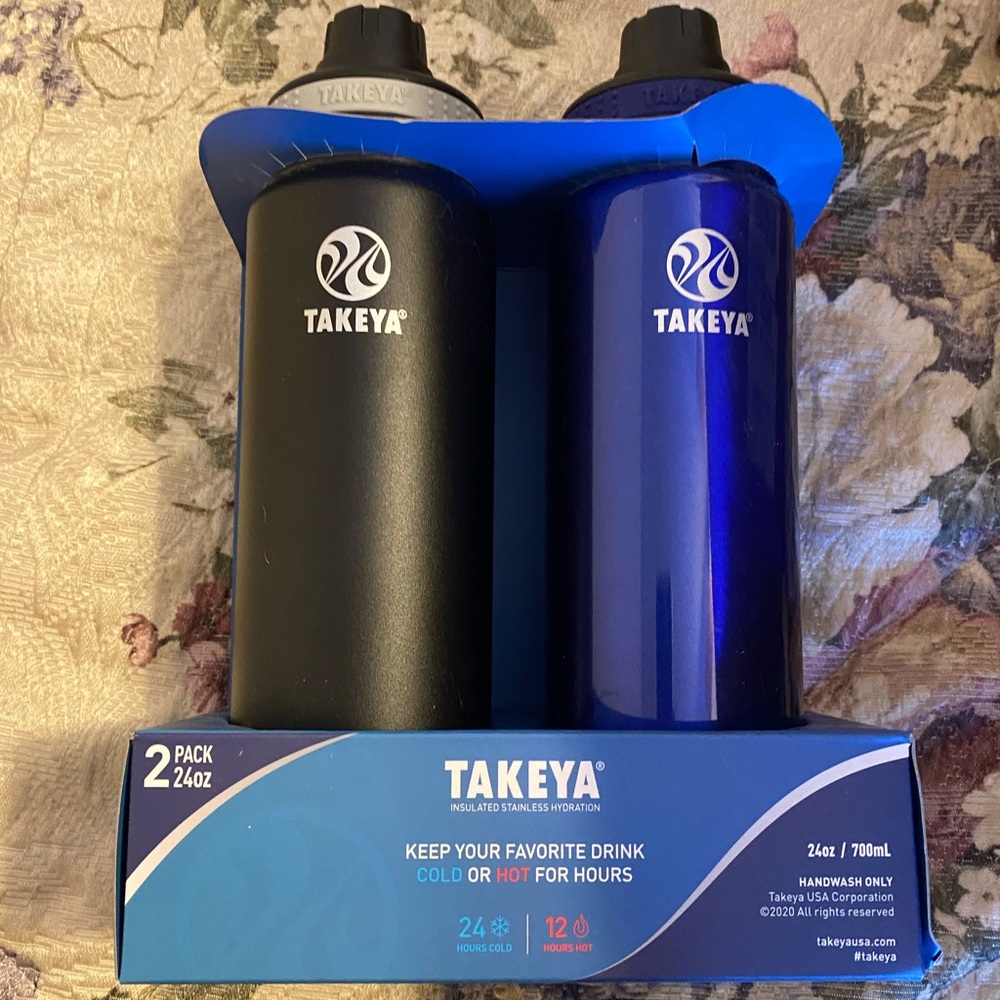 NWT 2 Takeya vacuum insulated water bottles